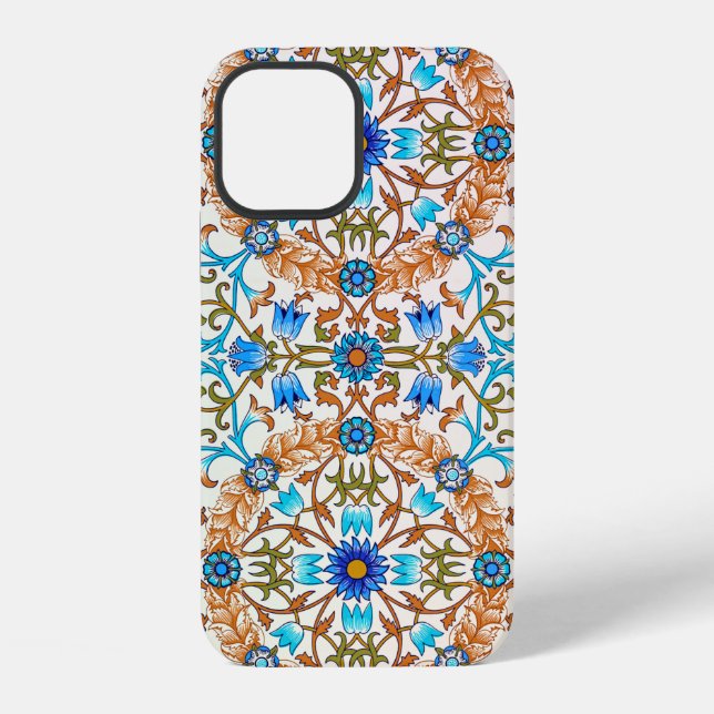 Altes Blumenmuster, William Morris iPhone 12 Hülle (Rückseite)