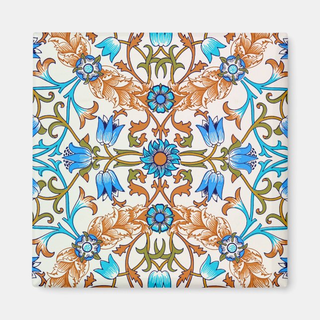 Altes Blumenmuster, William Morris Magnet (Vorne)