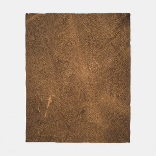 Altes braunes Leder: Klassische Textur Fleecedecke