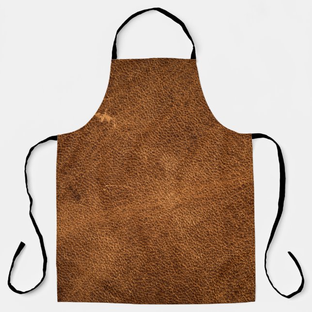 Altes braunes Leder Schürze (Vorderseite)