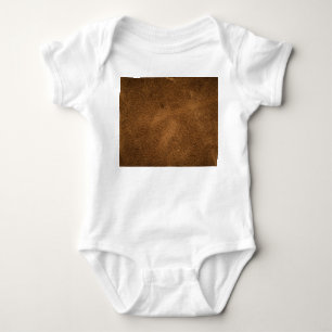 Altes braunes Leder: Texturierter Hintergrund Baby Strampler
