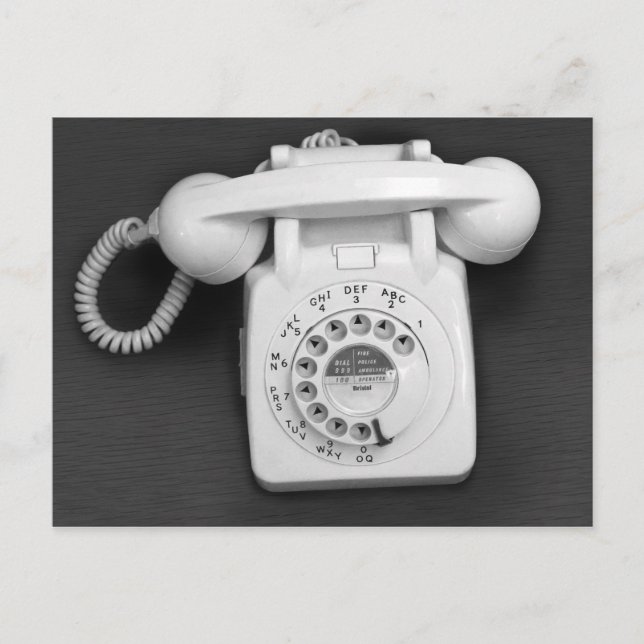 Altes britisches Telefon Postkarte (Vorderseite)