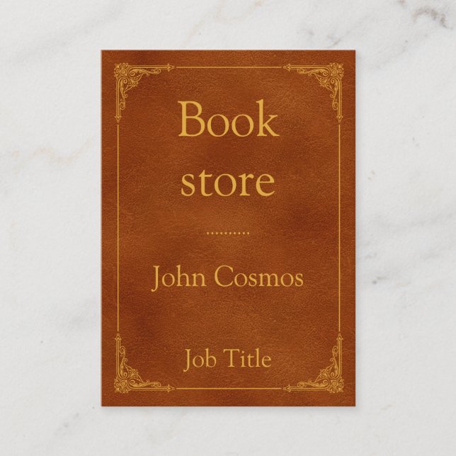 Altes Buch Visitenkarte (Vorderseite)