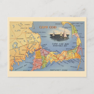 Altes Cape Cod Massachusetts Karte