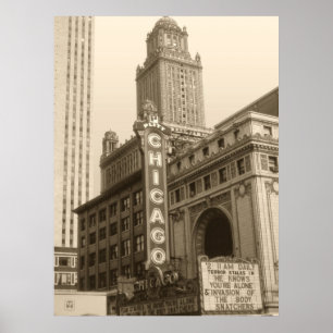 Altes Chicago Foto Kunst Druck Poster