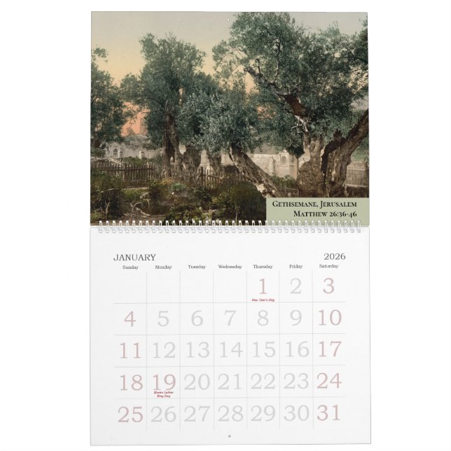 Altes christliches Reisefoto Heiliges Land Kalender (Jan 2026)