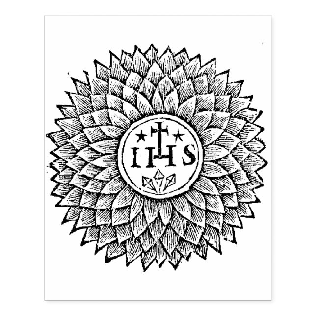 Altes Christogramm IHS Stempel (Prägung)
