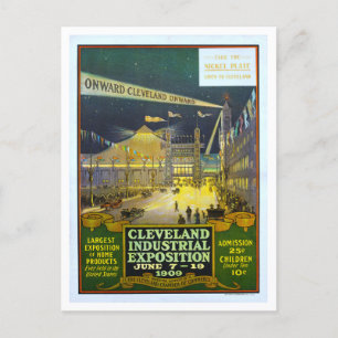 Altes Cleveland-Ausstellungsplakat von 1909 Postkarte