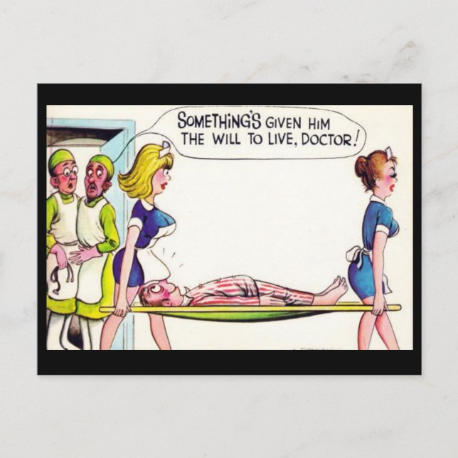 Altes Comic Postkarte (Vorderseite)