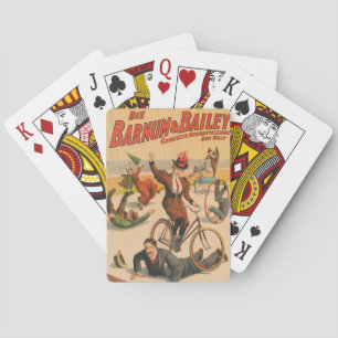Altes deutsches Zirkusplakat mit Darstellern, 1900 Spielkarten