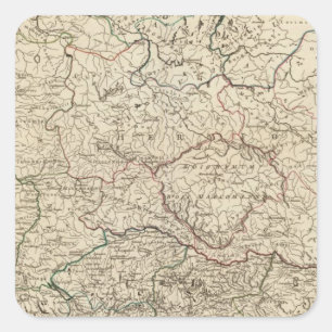 Altes Deutschland 2 Quadratischer Aufkleber