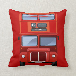 Altes Doppeldecker-Bus-Kissen Londons rotes Kissen