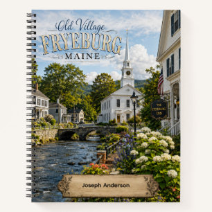 Altes Dorf Fryeburg Maine Personalisiertes Notizbu Notizbuch