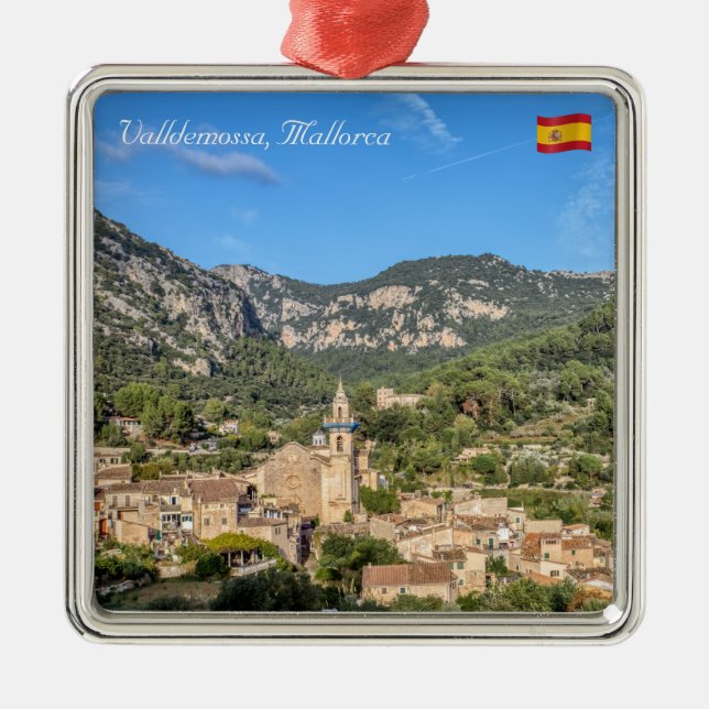 Altes Dorf Valldemossa - Mallorca, Spanien Ornament Aus Metall (Vorne)