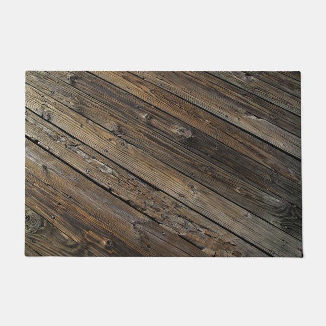 Altes dunkles Holz Fußmatte (Vorderseite)