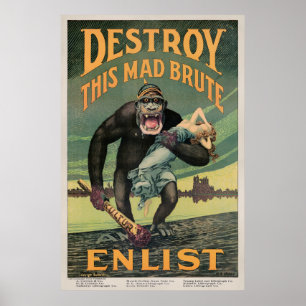 Altes Einberufungsplakat Poster