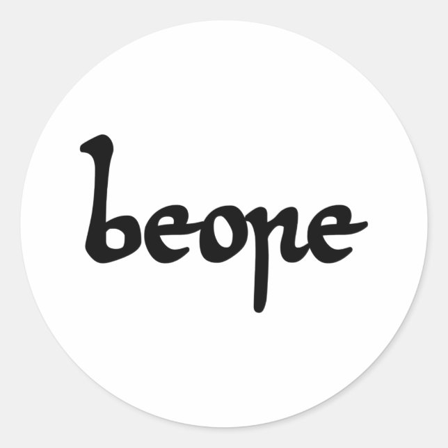 Altes englisches Bier Runder Aufkleber (Vorderseite)