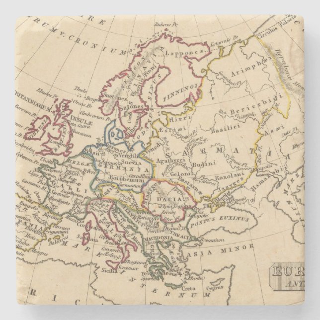 Altes Europa Steinuntersetzer (Vorderseite)