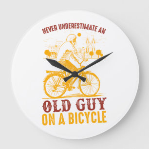 Altes Fahrerdesign Fahrrad nie unterschätzen Große Wanduhr