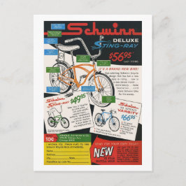 Altes Fahrrad Anzeige Postkarte