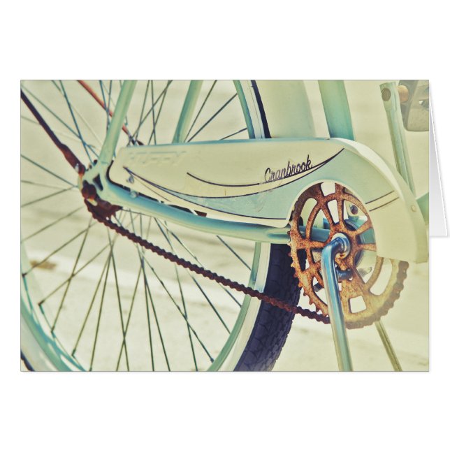 Altes Fahrrad auf Bürgersteig (Vorderseite (Horizontal))