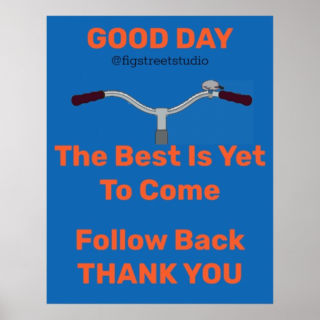 Altes Fahrrad, fügen oder bearbeiten Text Poster (Vorne)