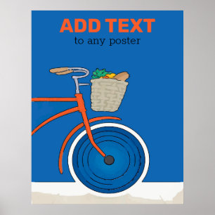 Altes Fahrrad, fügen oder bearbeiten Text Poster