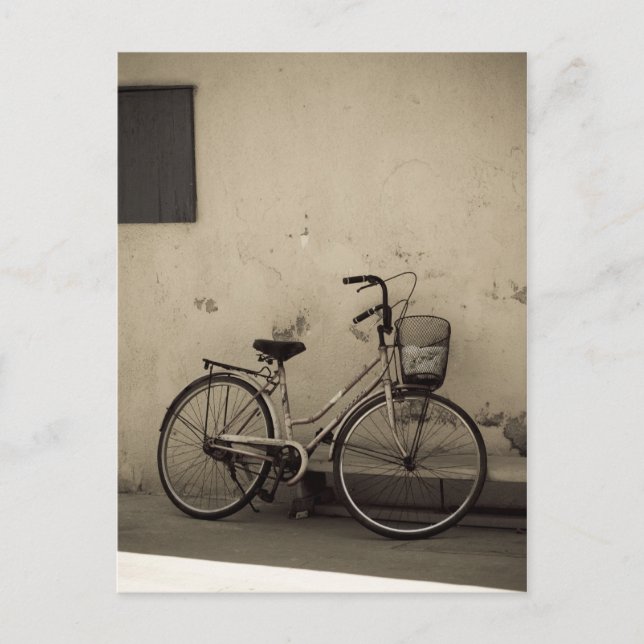 Altes Fahrrad Postkarte (Vorderseite)