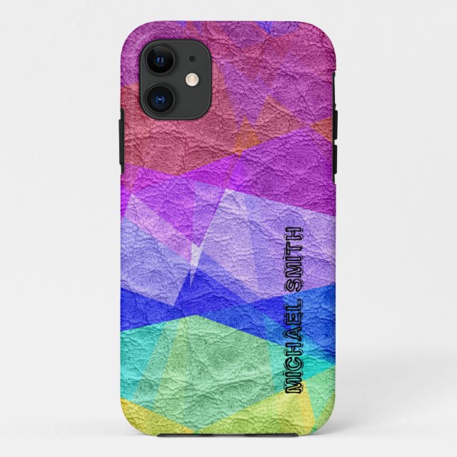 Altes farbiges Leder #7 Case-Mate iPhone Hülle (Rückseite)