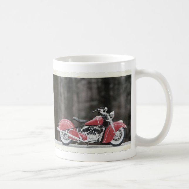 Altes Farbmotorrad-Foto Kaffeetasse (Rechts)