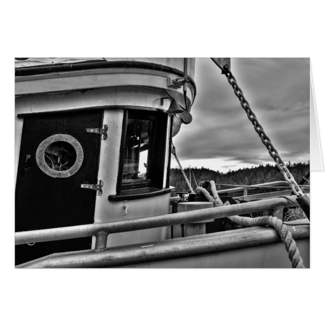 Altes Fischerboot Forecabin Card (Vorderseite (Horizontal))