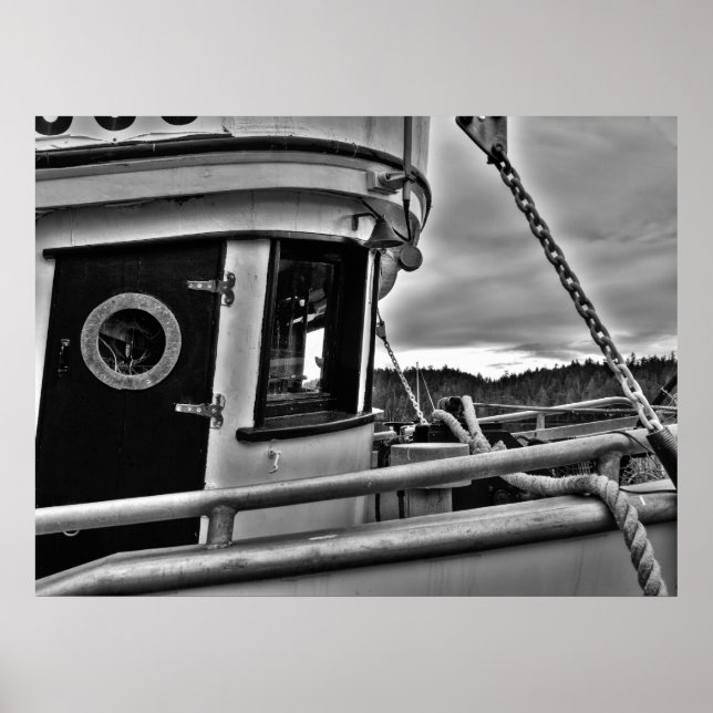 Altes Fischerboot Forecabin - Kunstdrucke Poster (Vorne)