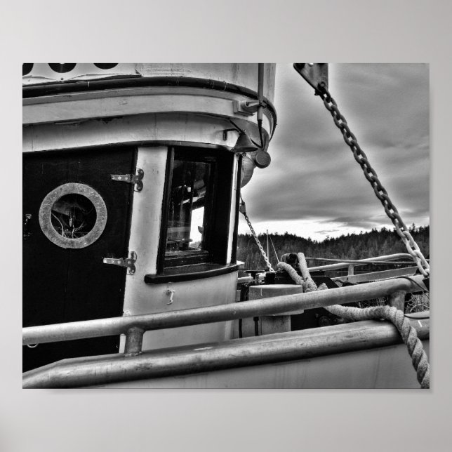 Altes Fischerboot Forecabin - Kunstdrucke Poster (Vorne)