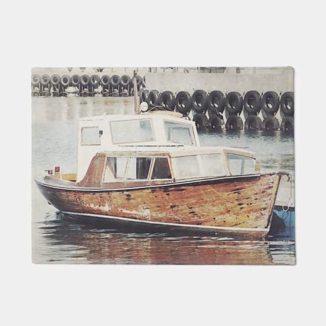 Altes Fischerboot Fußmatte (Vorderseite)