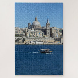 Altes Fischerboot Valletta Hafen Landschaft Malta