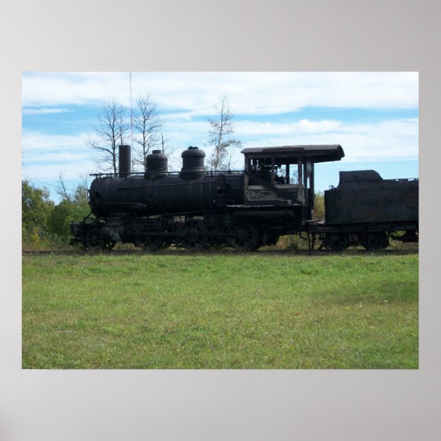 Altes Foto der Lokomotive Poster (Vorne)