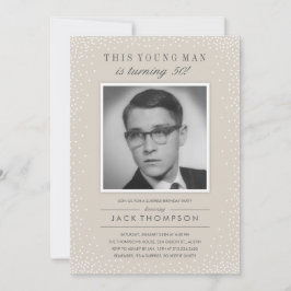 Altes Foto Einladung Geburtstag - Schiefer Sparkle