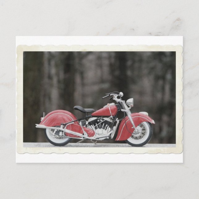 Altes Foto für Motorräder Postkarte (Vorderseite)