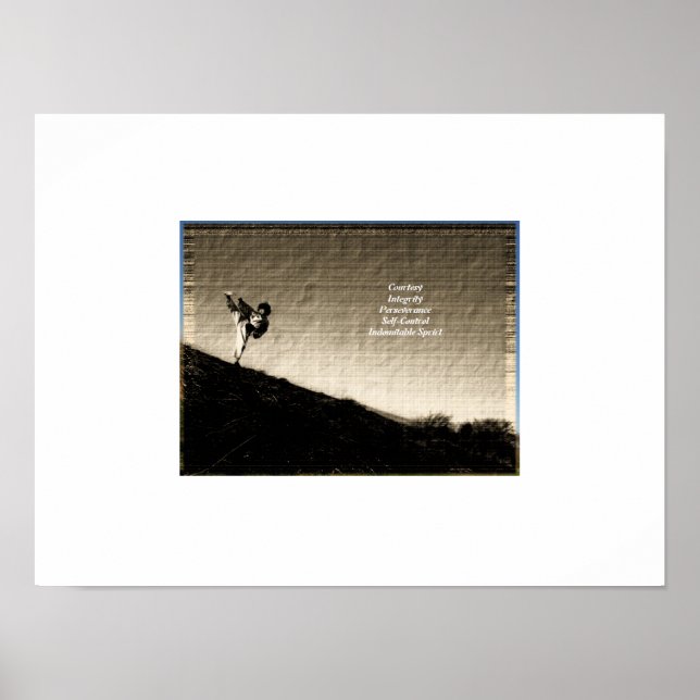 'Altes Foto' Taekwondo setzt Poster (Vorne)