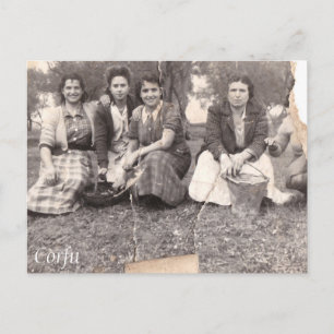 Altes Foto von Korfu Postkarte