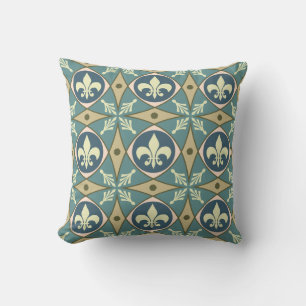 Altes französisches Fleur-De-Lis-Kissen Kissen