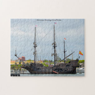 Altes Galleon Schiff Florida. Jigsaw Puzzle