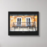 Altes Gebäude Balkone, Limassol, Zypern-Plakat
