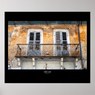 Altes Gebäude Balkone, Limassol, Zypern-Plakat Poster