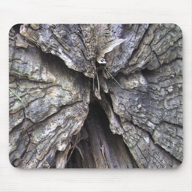 Altes gebrochenes Holz ein Engel Mousepad (Vorne)