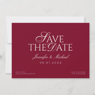 Altes Geld Burgunder Hochzeit Save The Date