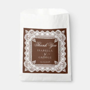 Altes Geld Hochzeit Braune Spitze Danke Geschenktütchen