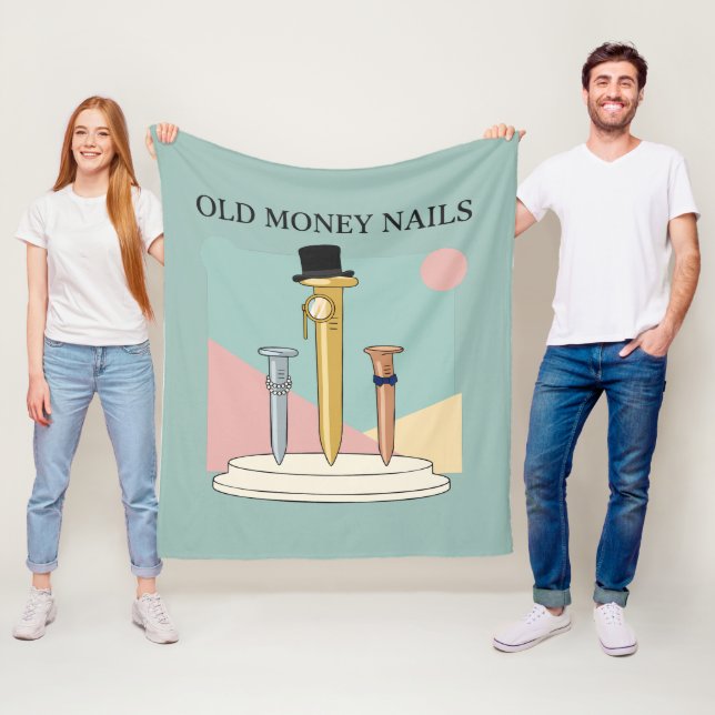 Altes Geld Nägel Fleecedecke (Beispiel)
