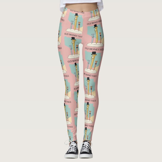 Altes Geld Nägel Leggings (Vorderseite)