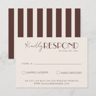 Altes Geld Schokoladenbraun Klassisch Elegant Hoch RSVP Karte